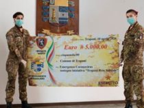 Solidarietà: I Bersaglieri della Brigata ”Aosta” consegnano un assegno al Comune di Trapani