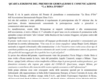 Comunicato stampa: Quarta edizione del premio di giornalismo e comunicazione “La Rosa d’Oro”